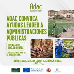 ADAC convoca una nueva ayuda LEADER para administraciones públicas dotada con 500.000 euros